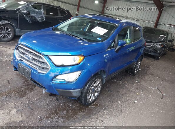 MAJ6P1WL4JC182398 2018 FORD ECOSPORT Blue Vista tres cuartos delantera izquierda