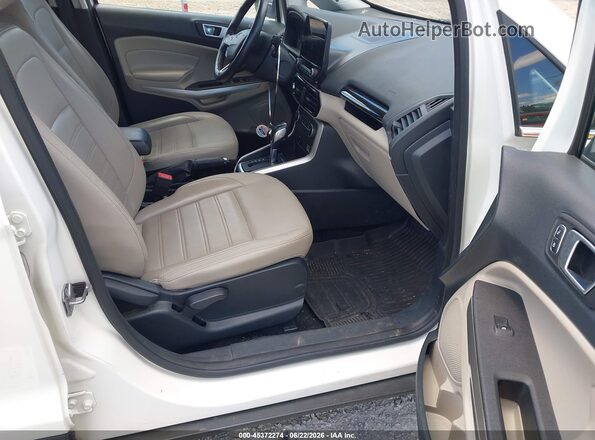 MAJ6P1WL2JC181248 2018 FORD ECOSPORT White Widok wnętrza z przodu