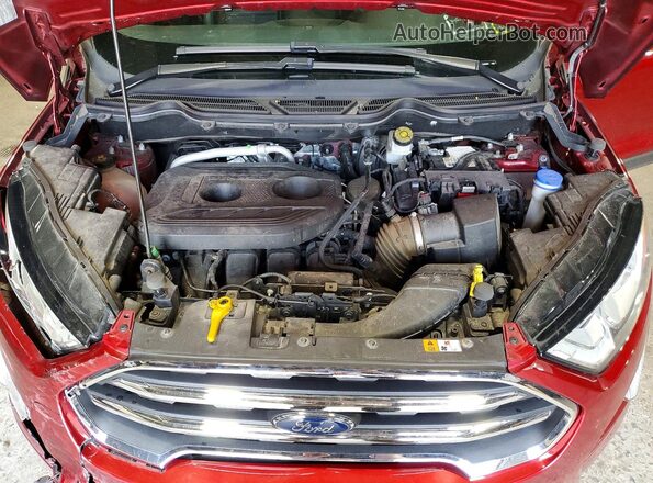 MAJ6P1WL3JC160294 2018 FORD ECOSPORT Burgundy ძრავის განყოფილების ხედი