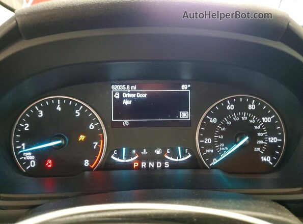 MAJ6P1WL3JC160294 2018 FORD ECOSPORT Burgundy ხელსაწყოთა პანელის ხედი
