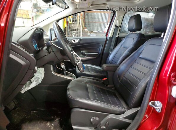 MAJ6P1WL3JC160294 2018 FORD ECOSPORT Burgundy წინა სალონის ხედი