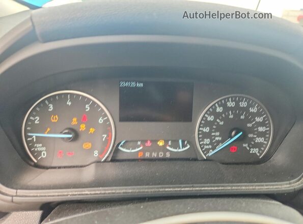 MAJ6P1WL9JC200250 2018 FORD ECOSPORT Blue ხელსაწყოთა პანელის ხედი