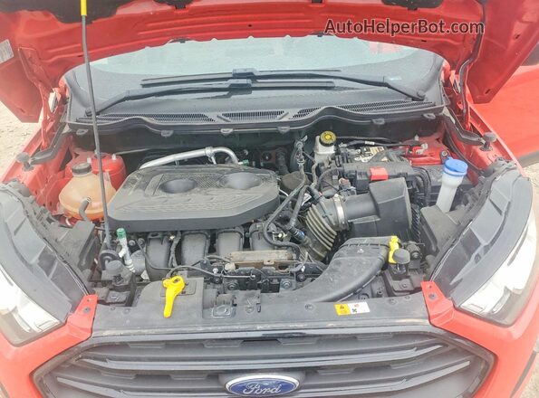 MAJ6S3FL7MC417665 2021 FORD ECOSPORT Red ძრავის განყოფილების ხედი
