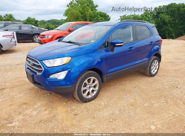 MAJ6S3GL2NC465509 2022 FORD ECOSPORT Blue წინა მარცხენა ხედი სამი მეოთხედიდან