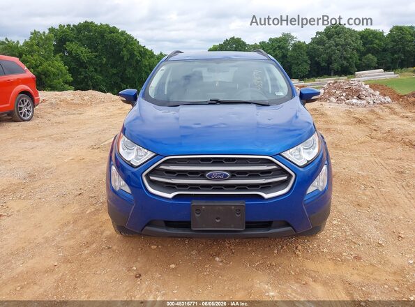 MAJ6S3GL2NC465509 2022 FORD ECOSPORT Blue ხელსაწყოთა პანელის ხედი