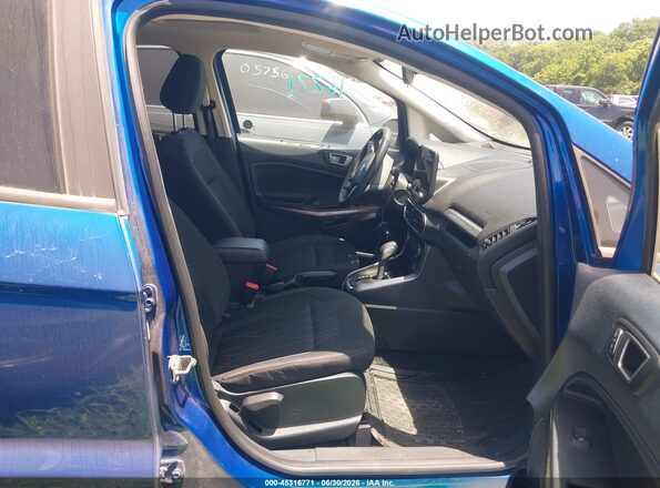 MAJ6S3GL2NC465509 2022 FORD ECOSPORT Blue წინა სალონის ხედი