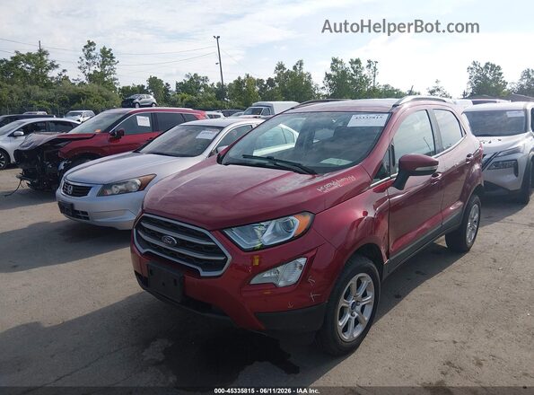 MAJ6S3GL7KC304052 2019 FORD ECOSPORT Red Front left