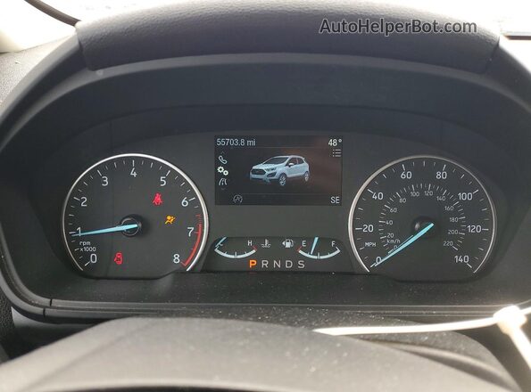 MAJ6S3GL7NC460824 2022 FORD ECOSPORT White Instrument cluster view