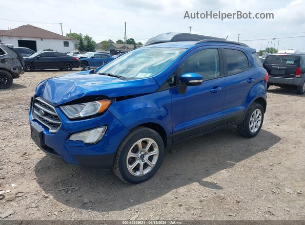 MAJ6S3GLXKC292964 2019 FORD ECOSPORT Blue წინა მარცხენა ხედი სამი მეოთხედიდან