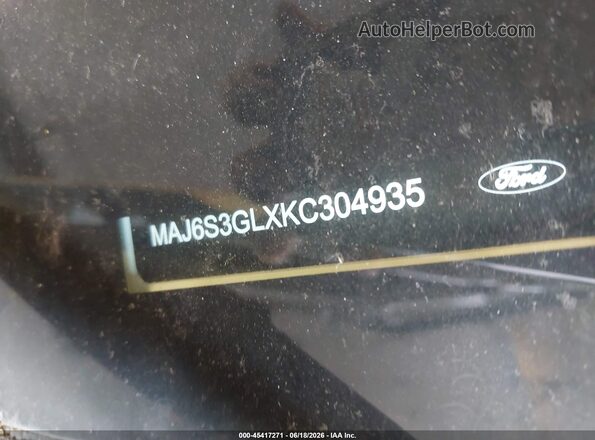 MAJ6S3GLXKC304935 2019 FORD ECOSPORT White Vista del compartimento del motor