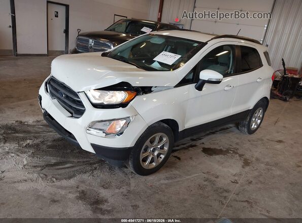 MAJ6S3GLXKC304935 2019 FORD ECOSPORT White Vista tres cuartos delantera izquierda