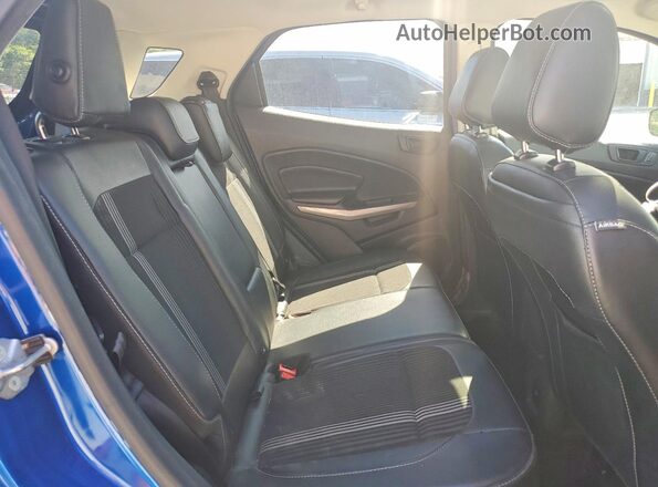 MAJ6S3JL3KC286948 2019 FORD ECOSPORT Blue Вид задніх сидінь