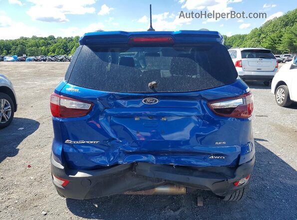 MAJ6S3JL3KC286948 2019 FORD ECOSPORT Blue Вид ззаду