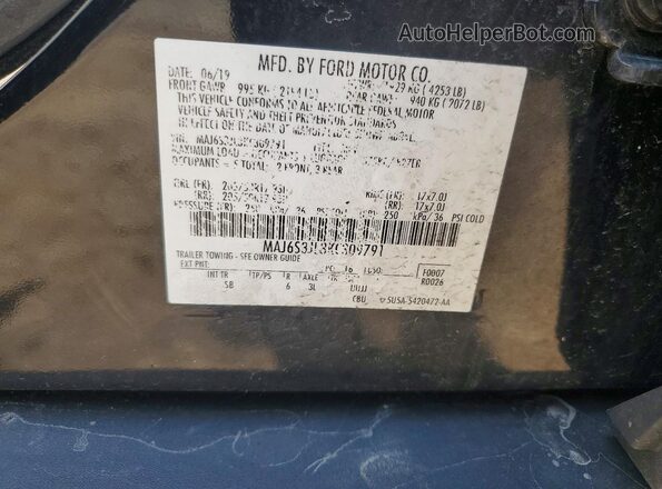 MAJ6S3JL3KC309791 2019 FORD ECOSPORT Black Engine compartment view