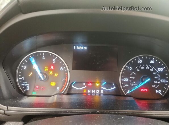 MAJ6S3JL5KC306598 2019 FORD ECOSPORT White Widok zestawu wskaźników