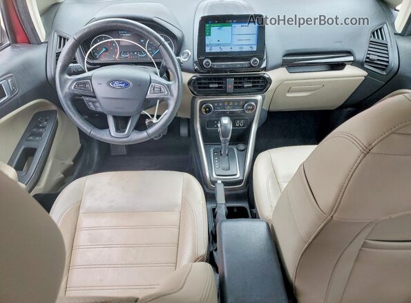 MAJ6S3KL4KC309278 2019 FORD ECOSPORT Red Առջևի վահանակի տեսք