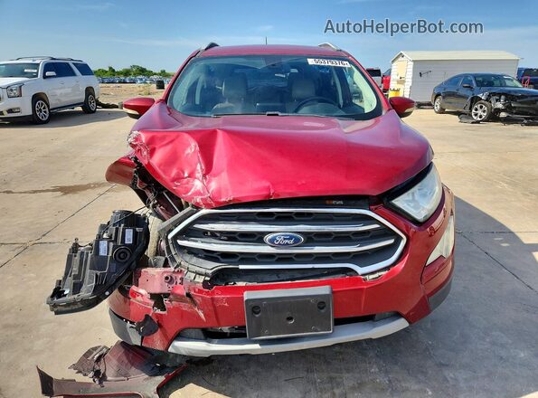 MAJ6S3KL7KC309937 2019 FORD ECOSPORT Red Vista frontal