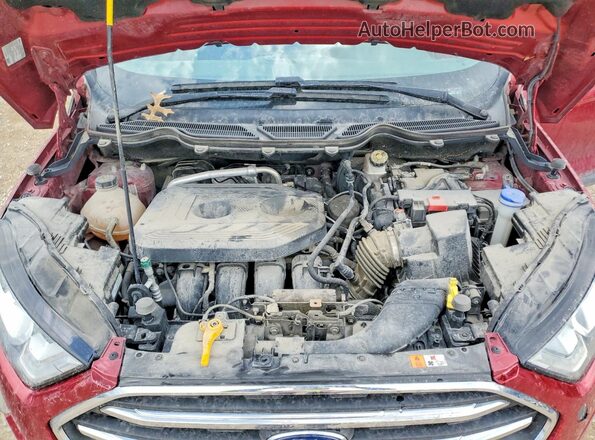 MAJ6S3KLXKC252181 2019 FORD ECOSPORT Red ძრავის განყოფილების ხედი