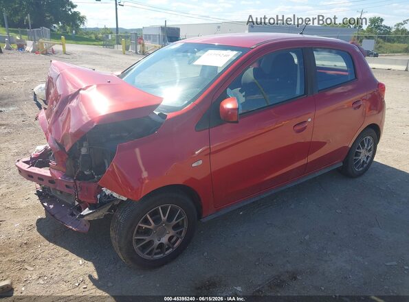 ML32A3HJ7HH015793 2017 MITSUBISHI MIRAGE Red წინა მარცხენა ხედი სამი მეოთხედიდან