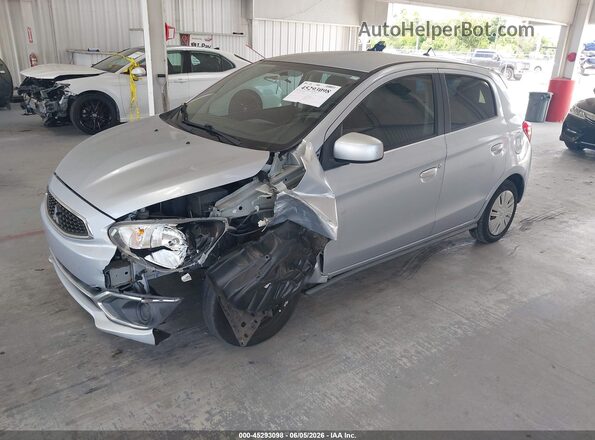 ML32A3HJ7JH004458 2018 MITSUBISHI MIRAGE Silver წინა მარცხენა ხედი სამი მეოთხედიდან