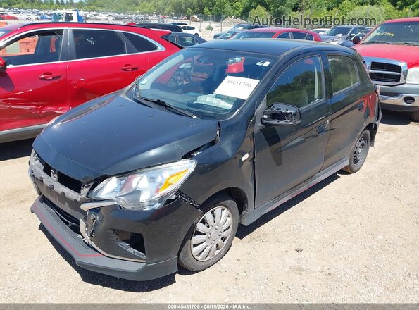 ML32AUHJ6MH001240 2021 MITSUBISHI MIRAGE Black წინა მარცხენა ხედი სამი მეოთხედიდან