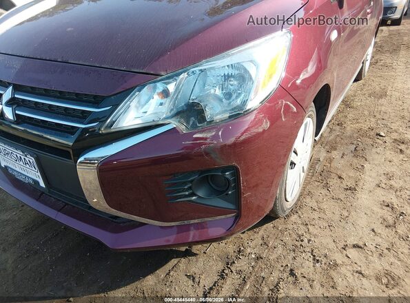 ML32AUHJ7RH010097 2024 MITSUBISHI MIRAGE Burgundy Դիմացի տեսք