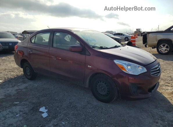 ML32F3FJ1JHF11184 2018 MITSUBISHI MIRAGE Burgundy Передня права чверть