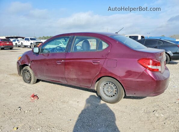 ML32F3FJ1JHF11184 2018 MITSUBISHI MIRAGE Burgundy Задня ліва чверть