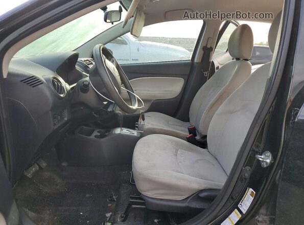 ML32F3FJ2HHF06960 2017 MITSUBISHI MIRAGE Black Widok wnętrza z przodu