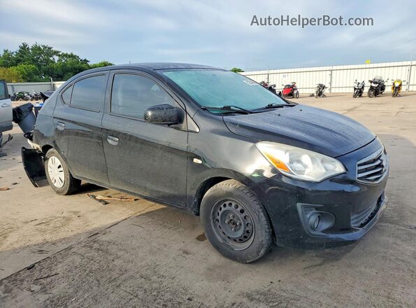 ML32F3FJ2HHF06960 2017 MITSUBISHI MIRAGE Black Przód prawy