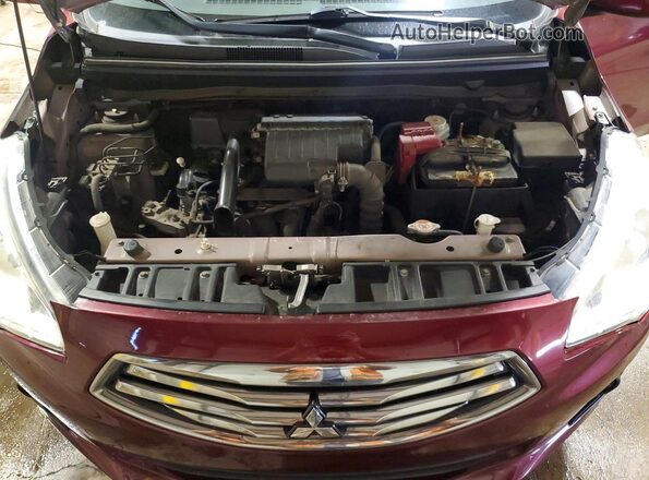 ML32F3FJ9JHF05827 2018 MITSUBISHI MIRAGE Burgundy Вид задньої частини салону