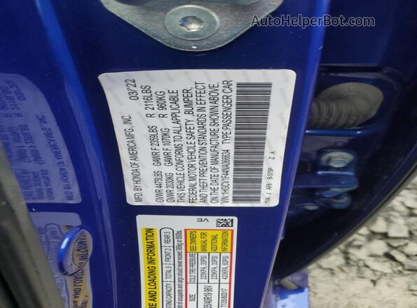 NJ2429E 2021 HONDA ACCORD Синий 