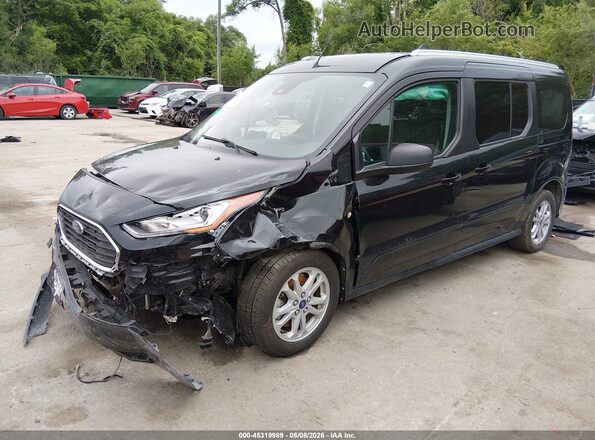 NM0GE9F22M1491827 2021 FORD TRANSIT CONNECT Black Առջևի ձախ երեք քառորդ տեսարան