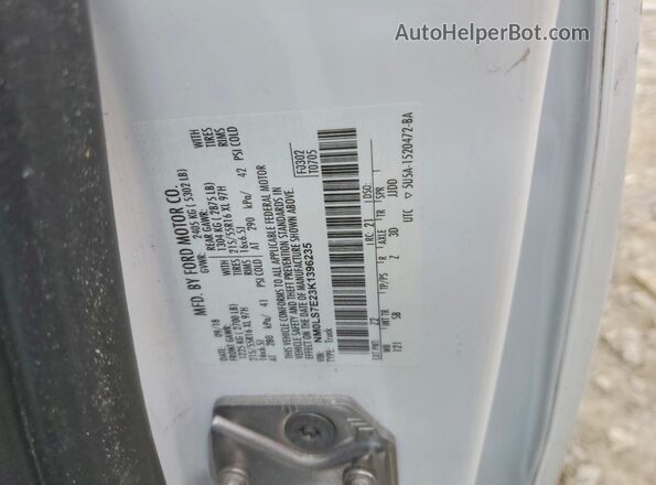 NM0LS7E23K1396235 2019 FORD TRANSIT White Vista de la etiqueta del VIN