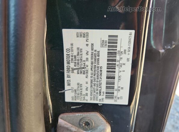 NM0LS7E77J1363815 2018 FORD TRANSIT Black Вид наклейки з VIN-кодом