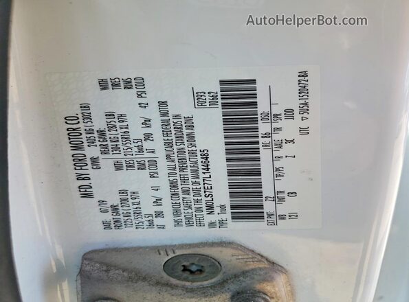 NM0LS7E77L1446485 2020 FORD TRANSIT White Vista del compartimento del motor