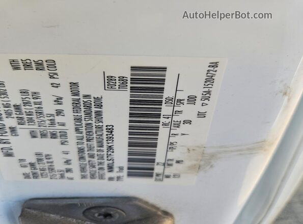 NM0LS7F29K1393483 2019 FORD TRANSIT White Engine compartment view
