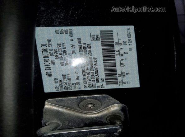 NM0LS7S28P1549381 2023 FORD TRANSIT Black VIN sticker view