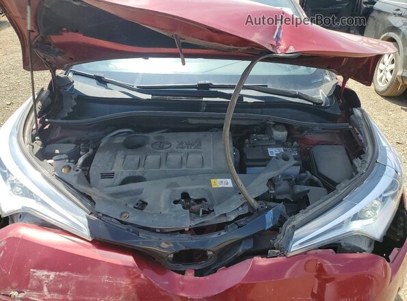 NMTKHMBX5JR041434 2018 TOYOTA C-HR Burgundy ძრავის განყოფილების ხედი