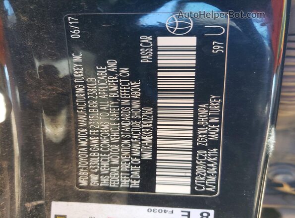 NMTKHMBX9JR022160 2018 TOYOTA C-HR Черный 