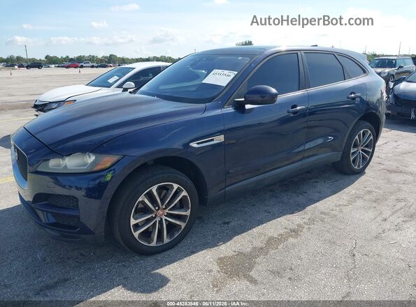 SADCJ2BVXHA055211 2017 JAGUAR F-PACE Dark Blue Передня ліва чверть
