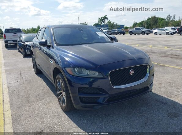 SADCJ2BVXHA055211 2017 JAGUAR F-PACE Dark Blue Вид спереду