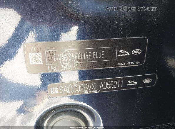 SADCJ2BVXHA055211 2017 JAGUAR F-PACE Dark Blue Вид підкапотного простору