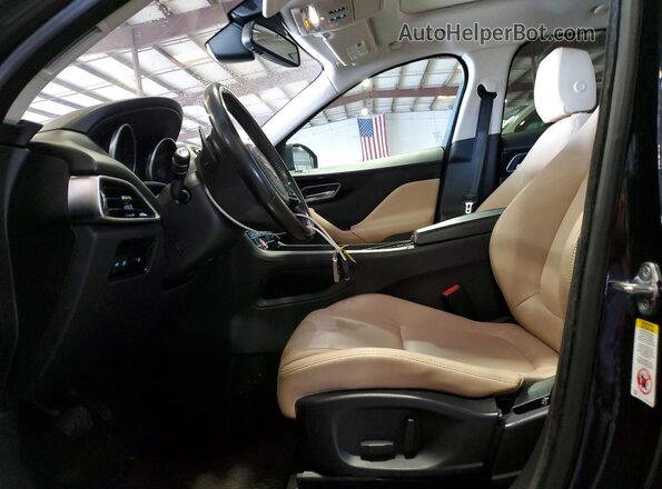SADCJ2EV9JA271293 2018 JAGUAR F-PACE Black წინა სალონის ხედი
