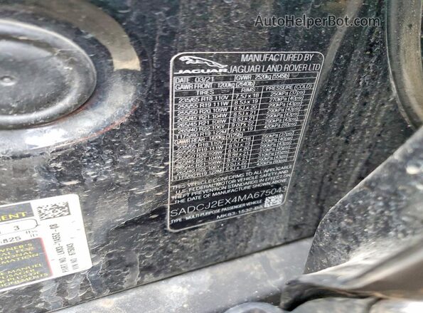 SADCJ2EX4MA675043 2021 JAGUAR F-PACE Black Вид підкапотного простору
