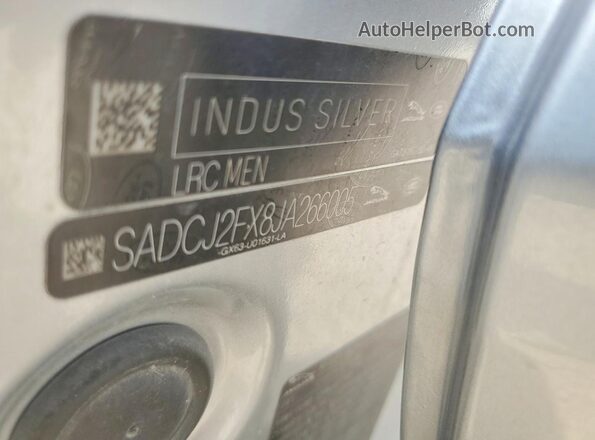 SADCJ2FX8JA266005 2018 JAGUAR F-PACE Silver VIN sticker view