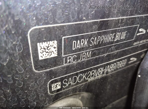 SADCK2BV8HA897669 2017 JAGUAR F-PACE Blue Engine compartment view
