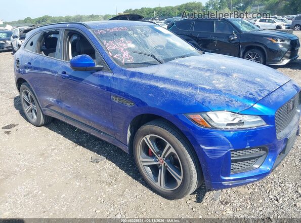 SADCL2EV5JA260298 2018 JAGUAR F-PACE Blue Widok z przodu
