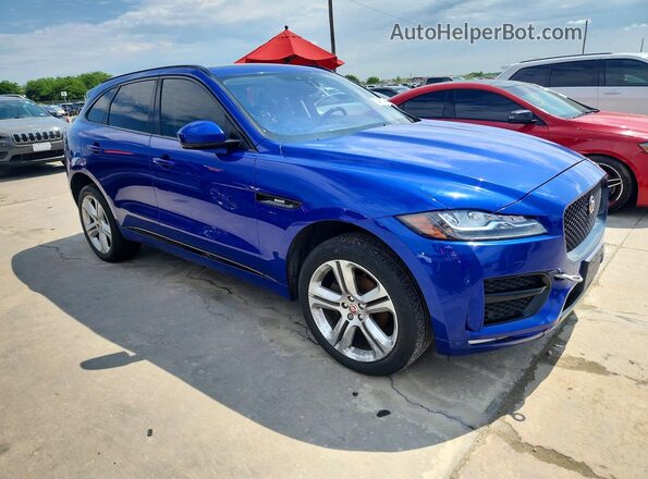 SADCL2FN0JA240295 2018 JAGUAR F-PACE Blue წინა მარჯვენა