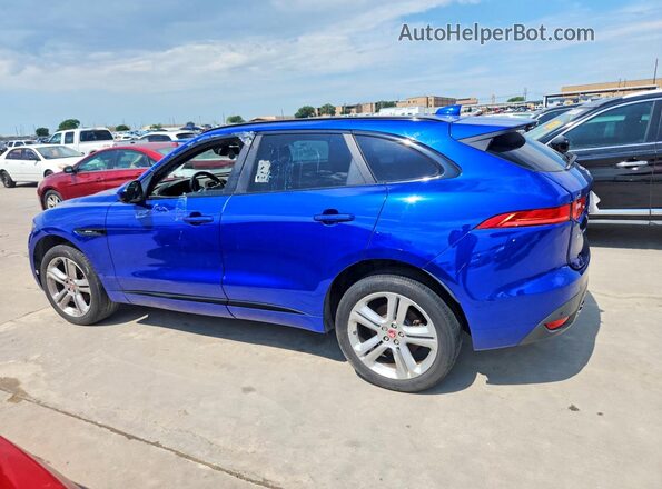 SADCL2FN0JA240295 2018 JAGUAR F-PACE Blue უკანა მარცხენა